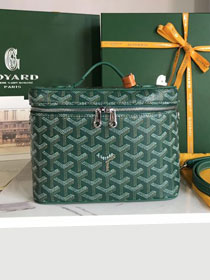 Goyard original canvas muse vanity case GY0052 green