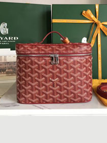 Goyard original canvas muse vanity case GY0052 red