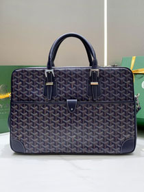 Goyard original canvas ambassade document case gm GY0063 navy blue