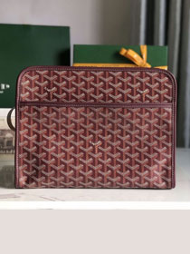 Goyard original canvas large clutch GY0063 burgundy