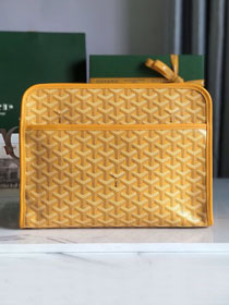 Goyard original canvas large clutch GY0063 yellow