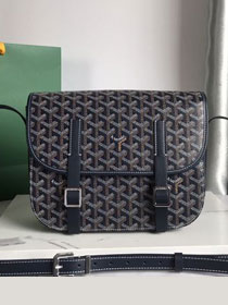 Goyard original canvas belvedere MM bag GY0072 navy blue