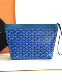 Goyard original canvas conti pouch GY0066 blue