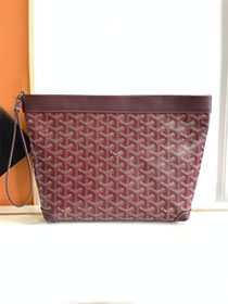 Goyard original canvas conti pouch GY0066 burgundy