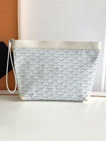 Goyard original canvas conti pouch GY0066 white