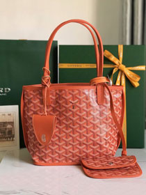 Goyard original calfskin&canvas reversible anjou mini bag GY0086 orange