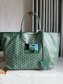 Goyard original canvas saint louis GM bag GY0081 green	