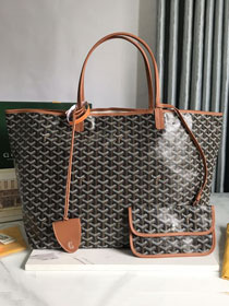 Goyard original canvas saint louis GM bag GY0083 black&brown