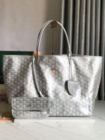 Goyard original canvas saint louis GM bag GY0083 silver