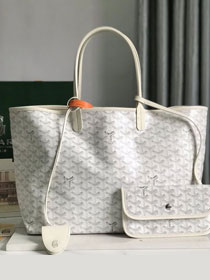 Goyard original canvas saint louis GM bag GY0083 white