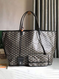 Goyard original calfskin&canvas reversible anjou GM bag GY0088 black