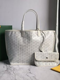 Goyard original calfskin&canvas reversible anjou PM bag GY0087 white