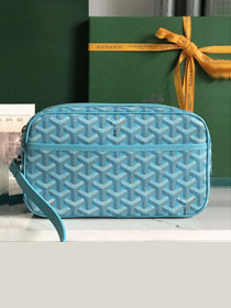 Goyard original canvas cap vert bag GY0015 sky blue