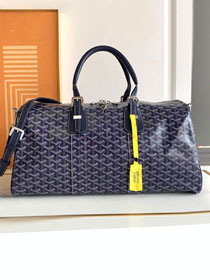 Goyard original canvas boston 45 bag GY0096 navy blue