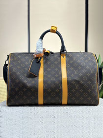 Louis vuitton original monogram canvas keepall 50 M46704 yellow