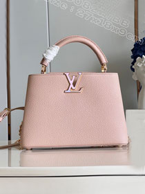 Louis vuitton original calfskin capucines BB handbag M21103 light pink