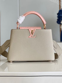 Louis vuitton original calfskin capucines BB handbag M58671 cream