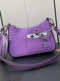 Louis vuitton original epi leather marellini bag M22653 purple