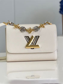 Louis vuitton original epi leather twist mm M22774 white