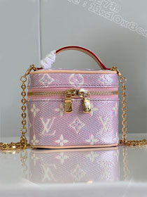 Louis vuitton original monoglam canvas micro vanity M82527 pink