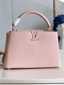 Louis vuitton original calfskin capucines mm handbag M59516 light pink