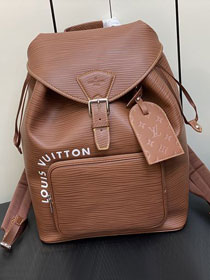 Louis vuitton original epi leather montsouris backpack M23099 brown