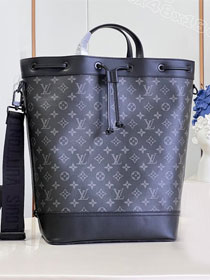 Louis vuitton original monogram eclipse maxi noe sling M23117 black	