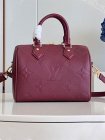 Louis vuitton original calfskin speedy 25 M46646 wine