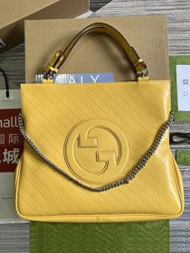 2023 GG original calfskin blondie medium tote bag 751516 yellow