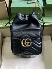 2023 GG original calfskin mini bucket bag 746433 black