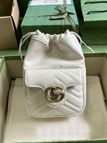 2023 GG original calfskin mini bucket bag 746433 white