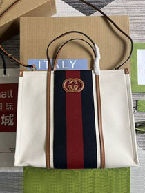 2023 GG original canvas medium tote bag 727721 white