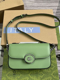 2023 GG original calfskin petite mini shoulder bag 739722 green