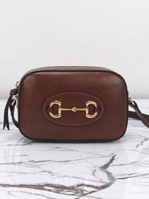 GG original calfskin horsebit 1955 mini shoulder bag 760196 brown