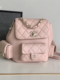 CC original grained calfskin backpack AS4398 light pink