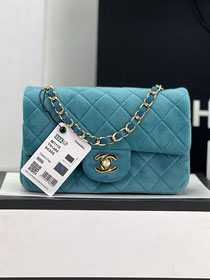 CC original velvet mini flap bag A69900 blue