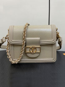 2024 Louis vuitton original epi leather dauphine mini bag M23559 grey