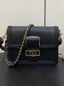 2024 Louis vuitton original epi leather dauphine pm bag M23635 black