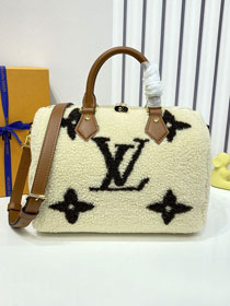 Louis vuitton original shearling speedy 25 M23468 white