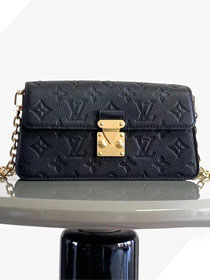 2024 Louis vuitton original calfskin wallet on chain metis M82637 black