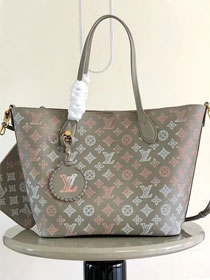 2024 Louis vuitton original mahina calfskin blossom MM tote M23387 grey