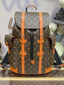 Louis vuitton original monogram canvas christopher backpack pm M46247 orange