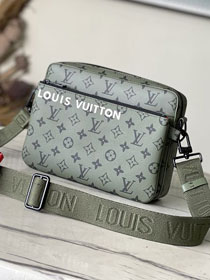 Louis vuitton original monogram canvas trio messenger bag M23783 green