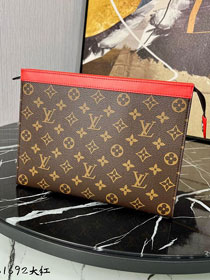 Louis vuitton original monogram canvas voyage pochette M82857 red