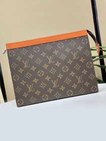 Louis vuitton original monogram canvas voyage pochette M82858 orange