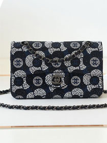 CC original sequins medium flap bag AS4298 black&blue