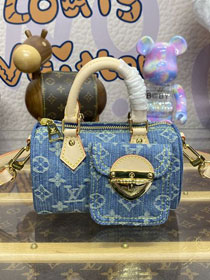 Louis vuitton original denim nano speedy M82950 blue