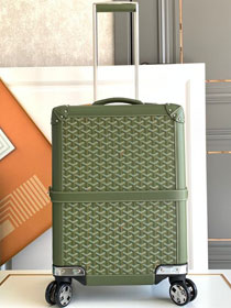 Goyard handmade original canvas&calfskin bourget trolley case GY0033 khaki green