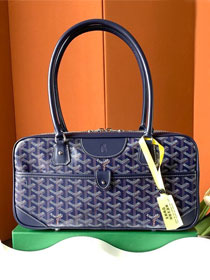 Goyard original canvas baguette bag GY0100 navy blue