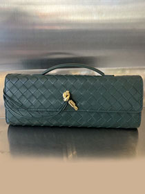 BV original lambskin andiamo long clutch 741511 emerald green